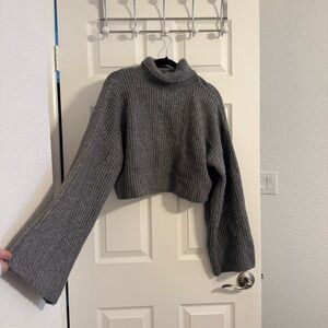 Monki Charcoal Cowl Neck Sweater